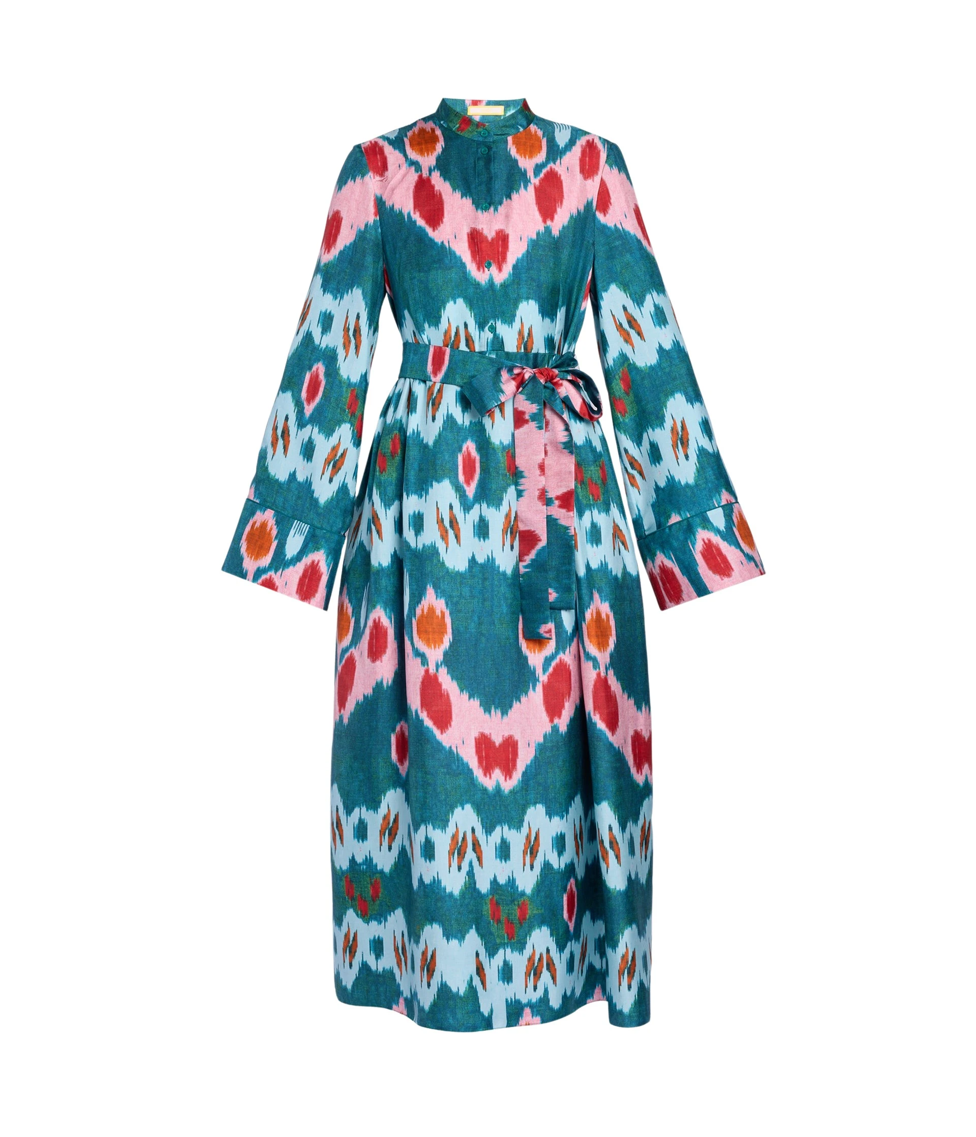 Erdem-Ikat-Print-Silk-Twill-Midi-Dress-coveti55507_nobg Erdem Ikat Print Silk Twill Midi Dress - Dresses - British Romantic Luxury at Luxury Shoes