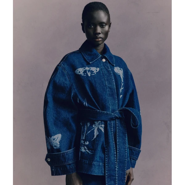 Erdem Indigo Denim Jacket - Jackets - British Romantic Luxury at Luxury Shoes 