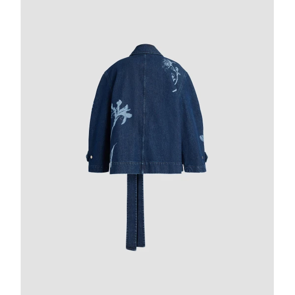 Erdem Indigo Denim Jacket - Jackets - British Romantic Luxury at Luxury Shoes 