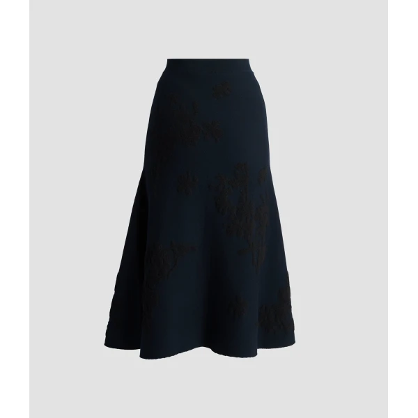 Erdem Jacquard Midi Knit Skirt - Skirts - British Romantic Luxury at Luxury Shoes 