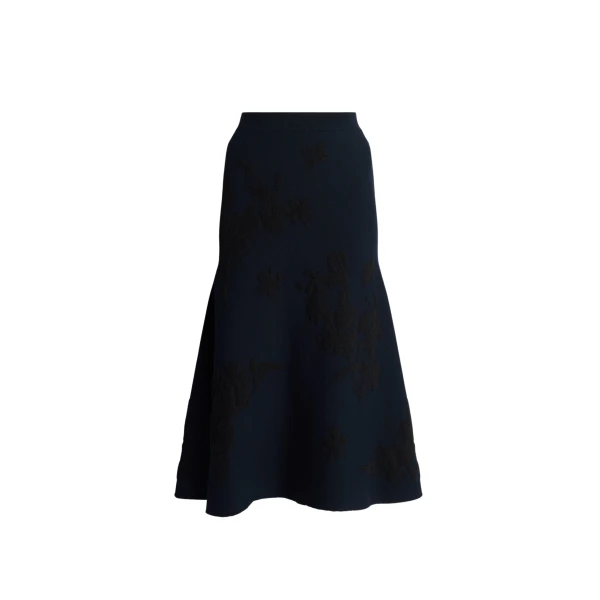 Erdem Jacquard Midi Knit Skirt - Skirts - British Romantic Luxury at Luxury Shoes 