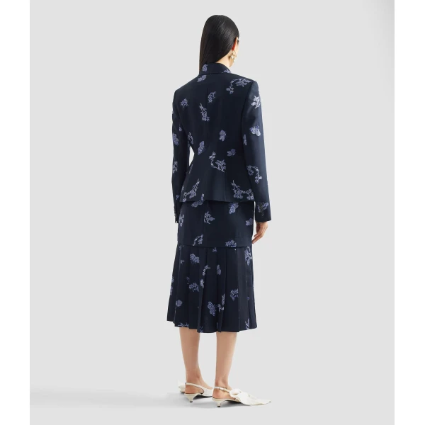 Erdem Jacquard Pencil Midi Skirt - Skirts - British Romantic Luxury at Luxury Shoes 