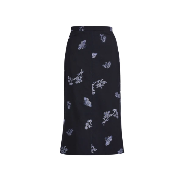 Erdem Jacquard Pencil Midi Skirt - Skirts - British Romantic Luxury at Luxury Shoes 
