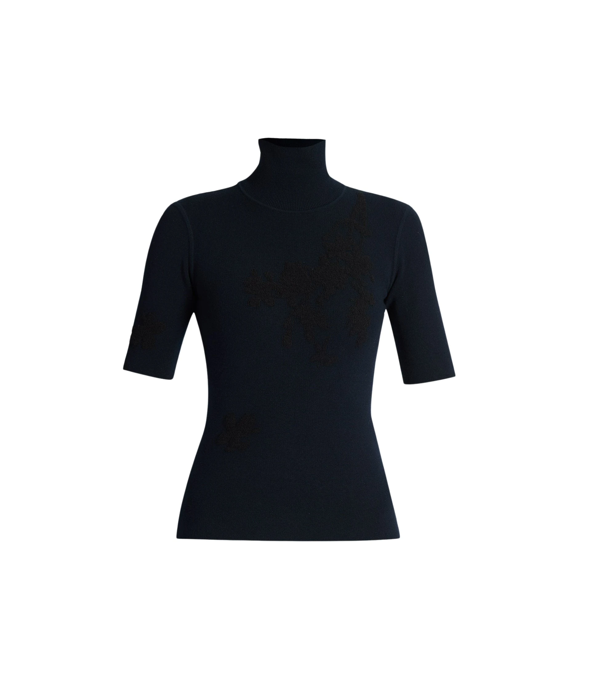 Erdem-Jacquard-Short-Sleeve-Knit-Top-coveti-246759_nobg Erdem Jacquard Short Sleeve Knit Top - Knitwear - British Romantic Luxury at Luxury Shoes