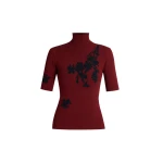 Erdem Jacquard Short Sleeve Knit Top - Knitwear - British Romantic Luxury at Luxury Shoes 