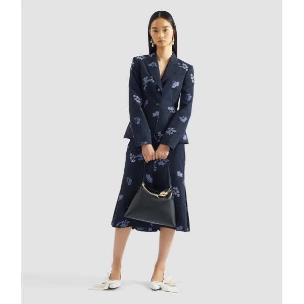 Erdem Jacquard Single Breasted Fitted Blazer - Jackets - British Romantic Luxury at Luxury Shoes 