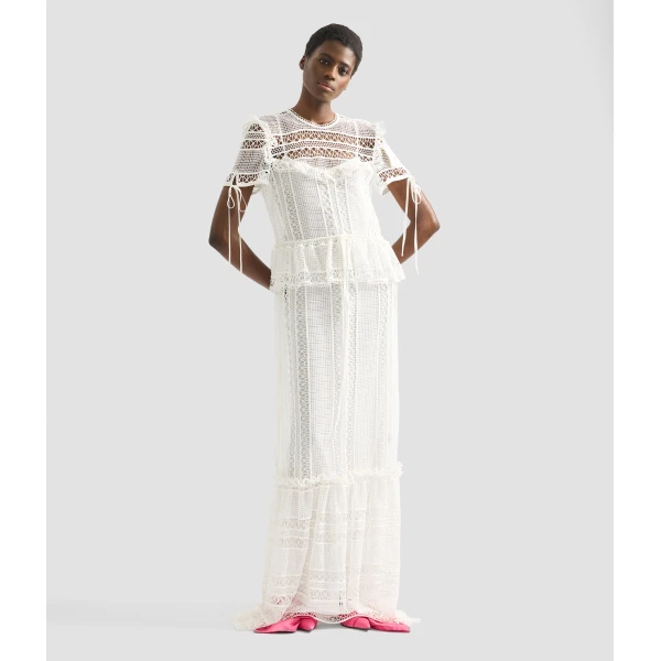 Erdem Lace Short Sleeve Gown - Dresses - British Romantic Luxury at Luxury Shoes 