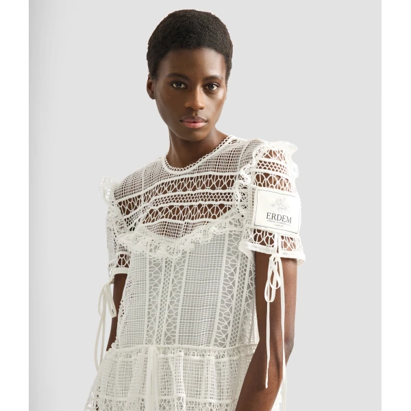 Erdem Lace Short Sleeve Gown - Dresses - British Romantic Luxury at Luxury Shoes 