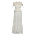 Erdem-Lace-Short-Sleeve-Gown-coveti-scaled22213_nobg Erdem Lace Short Sleeve Gown - Dresses - British Romantic Luxury at Luxury Shoes