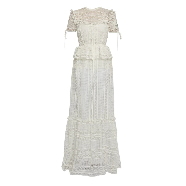 Erdem Lace Short Sleeve Gown - Dresses - British Romantic Luxury at Luxury Shoes 