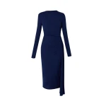 Erdem Long Sleeve Draped Midi Dress - Dresses - British Romantic Luxury at Luxury Shoes 