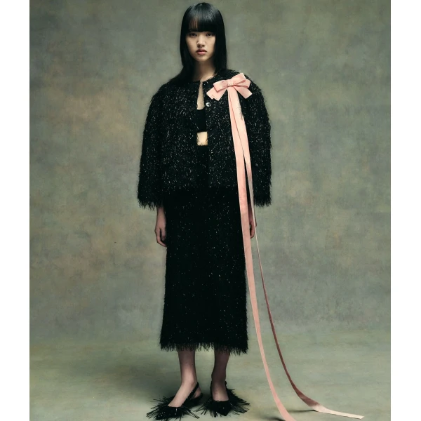 Erdem Lurex Fil Coupé Cropped Jacket - Jackets - British Romantic Luxury at Luxury Shoes 