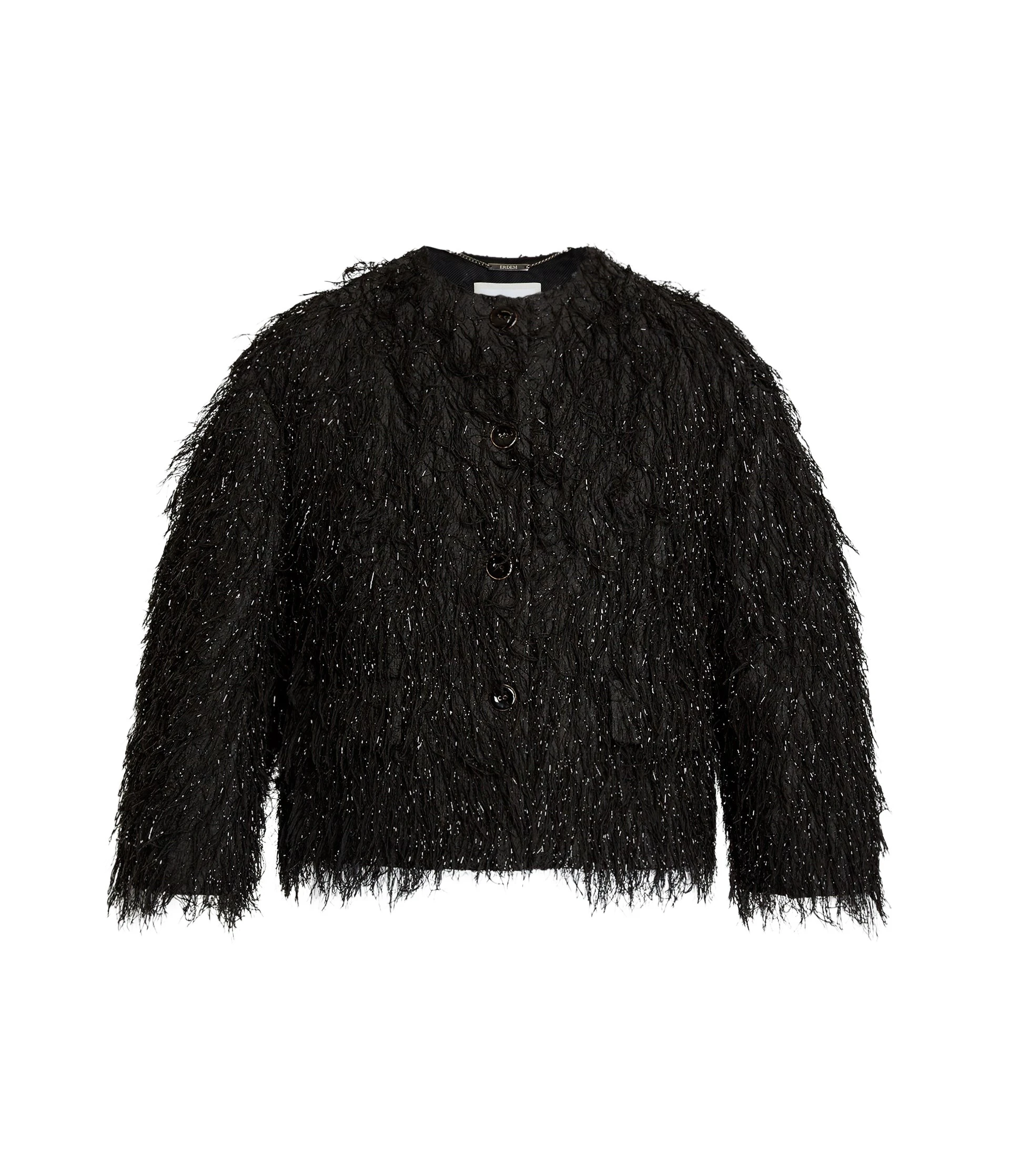Erdem-Lurex-Fil-Coupe-Cropped-Jacket-coveti91409_nobg Erdem Lurex Fil Coupé Cropped Jacket - Jackets - British Romantic Luxury at Luxury Shoes