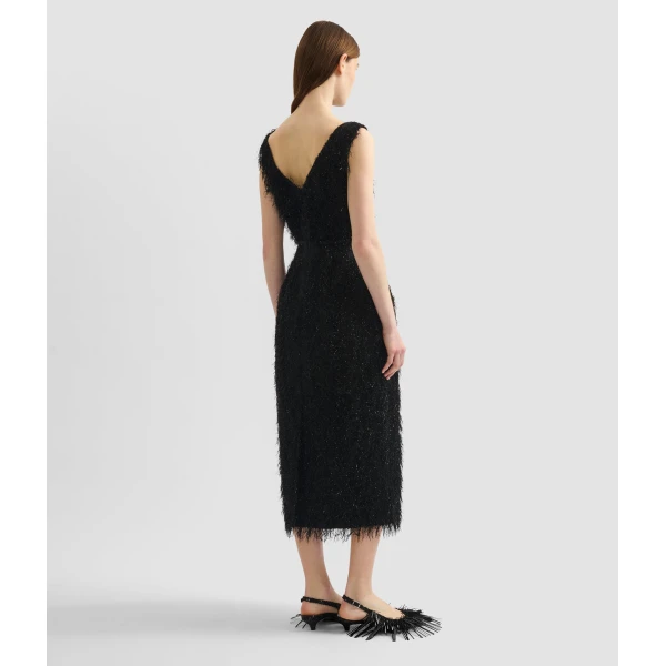 Erdem Lurex Fil Coupé Midi Dress - Dresses - British Romantic Luxury at Luxury Shoes 