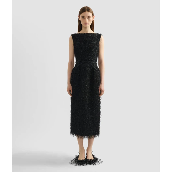 Erdem Lurex Fil Coupé Midi Dress - Dresses - British Romantic Luxury at Luxury Shoes 