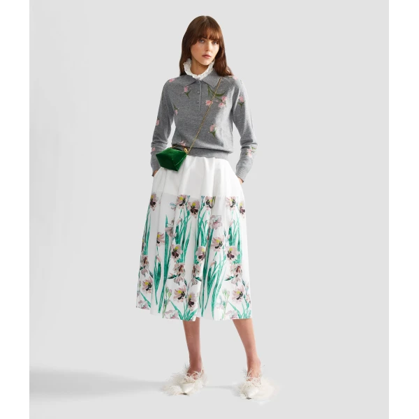 Erdem Merino Wool Floral Knit Jumper - Knitwear - British Romantic Luxury at Luxury Shoes 