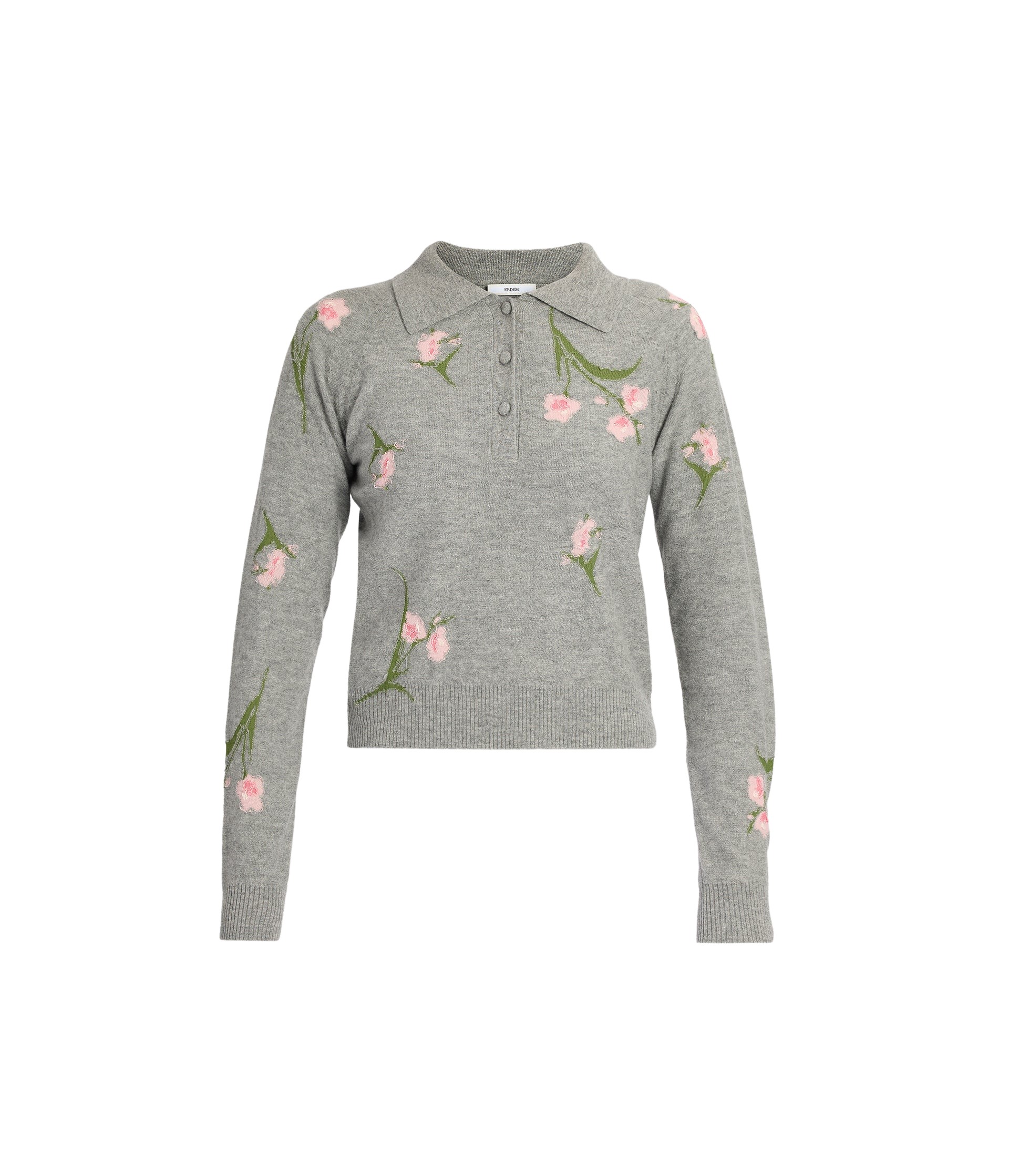 Erdem Merino Wool Floral Knit Jumper - Knitwear - British Romantic Luxury at Luxury Shoes 