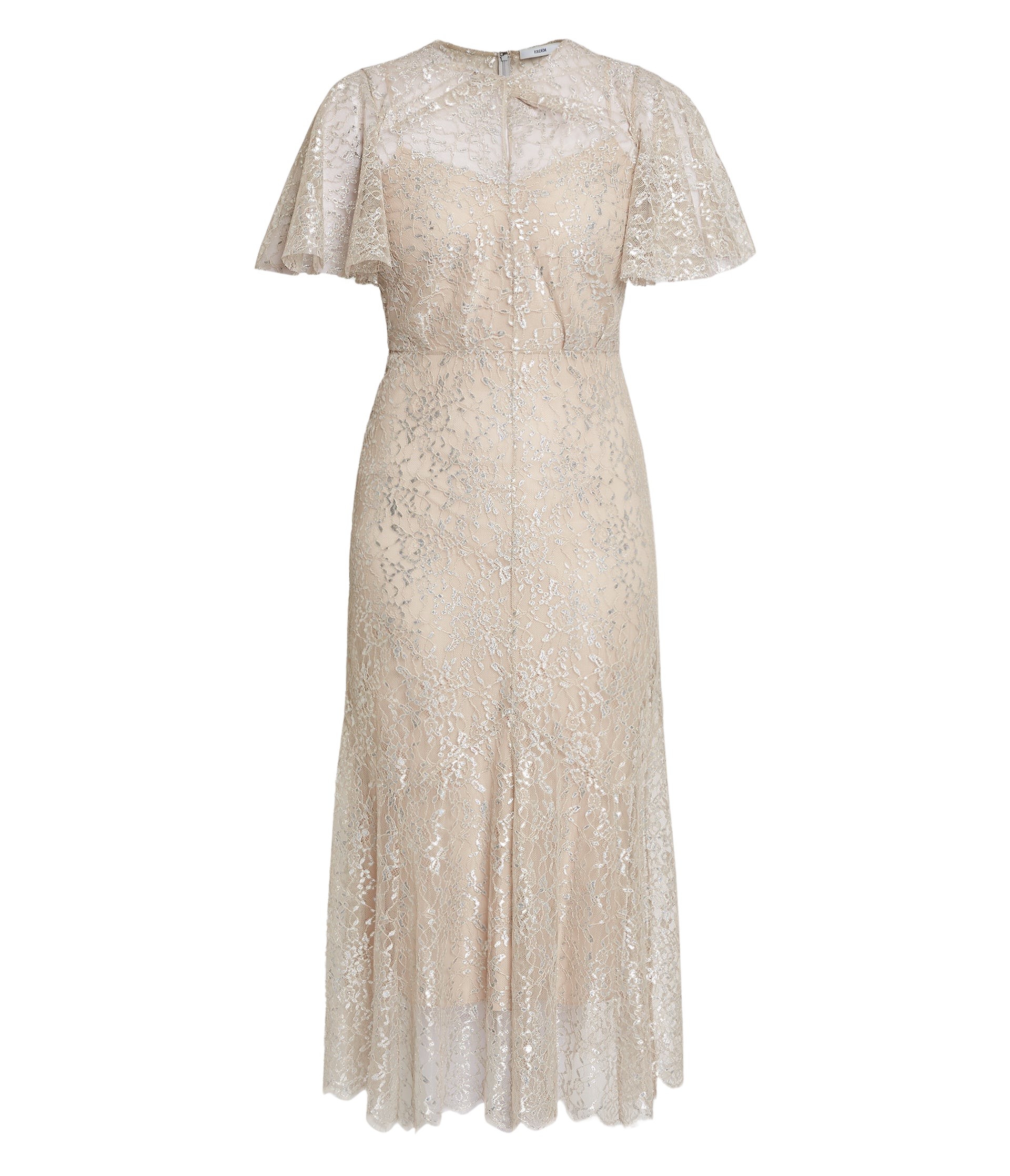 Erdem Metallic Lace Midi Dress - Dresses - British Romantic Luxury at Luxury Shoes 