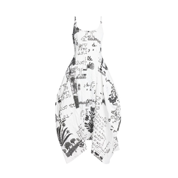 Erdem Metallised Cotton Draped Midi Dress - Dresses - British Romantic Luxury at Luxury Shoes 