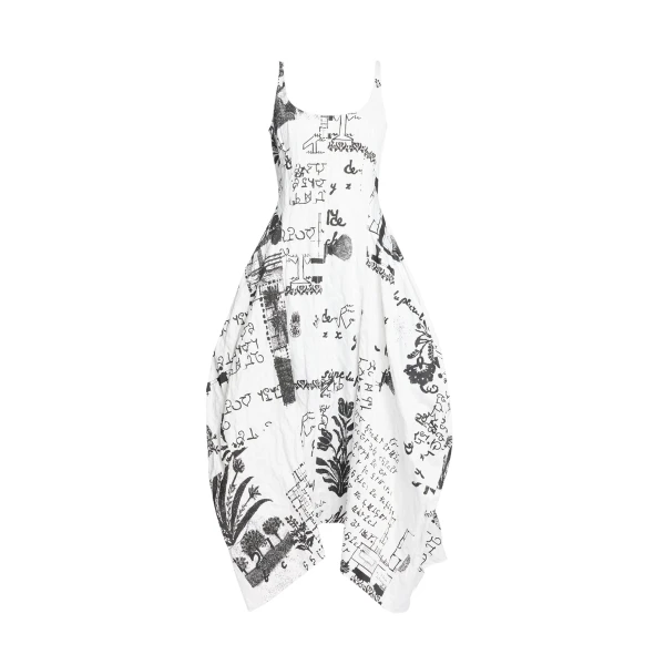 Erdem Metallised Cotton Draped Midi Dress - Dresses - British Romantic Luxury at Luxury Shoes 