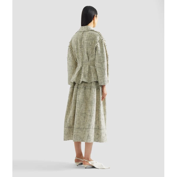 Erdem Mouline Tweed Fitted Jacket - Jackets - British Romantic Luxury at Luxury Shoes 
