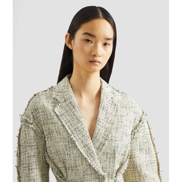 Erdem Mouline Tweed Fitted Jacket - Jackets - British Romantic Luxury at Luxury Shoes 