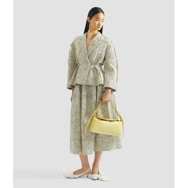 Erdem Mouline Tweed Full Midi Skirt - Skirts - British Romantic Luxury at Luxury Shoes 