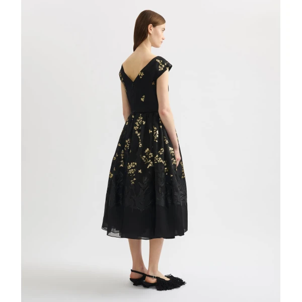 Erdem Organza Fil Coupé Midi Dress - Dresses - British Romantic Luxury at Luxury Shoes 