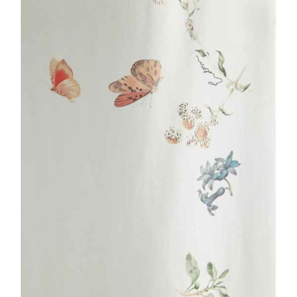 Erdem Printed Crepe Draped Midi Skirt - Skirts - British Romantic Luxury at Luxury Shoes 