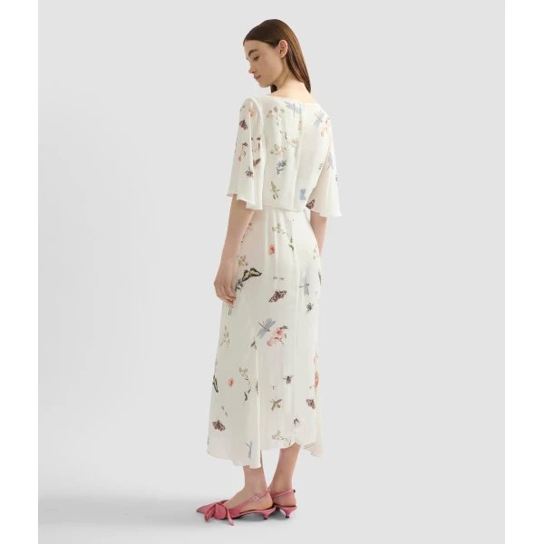 Erdem Printed Crepe Midi Dress - Dresses - British Romantic Luxury at Luxury Shoes 