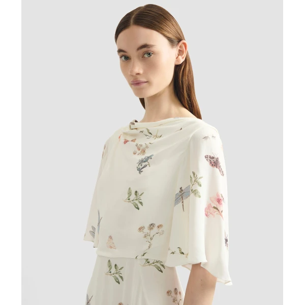 Erdem Printed Crepe Midi Dress - Dresses - British Romantic Luxury at Luxury Shoes 