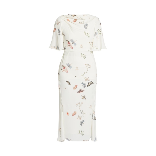 Erdem Printed Crepe Midi Dress - Dresses - British Romantic Luxury at Luxury Shoes 