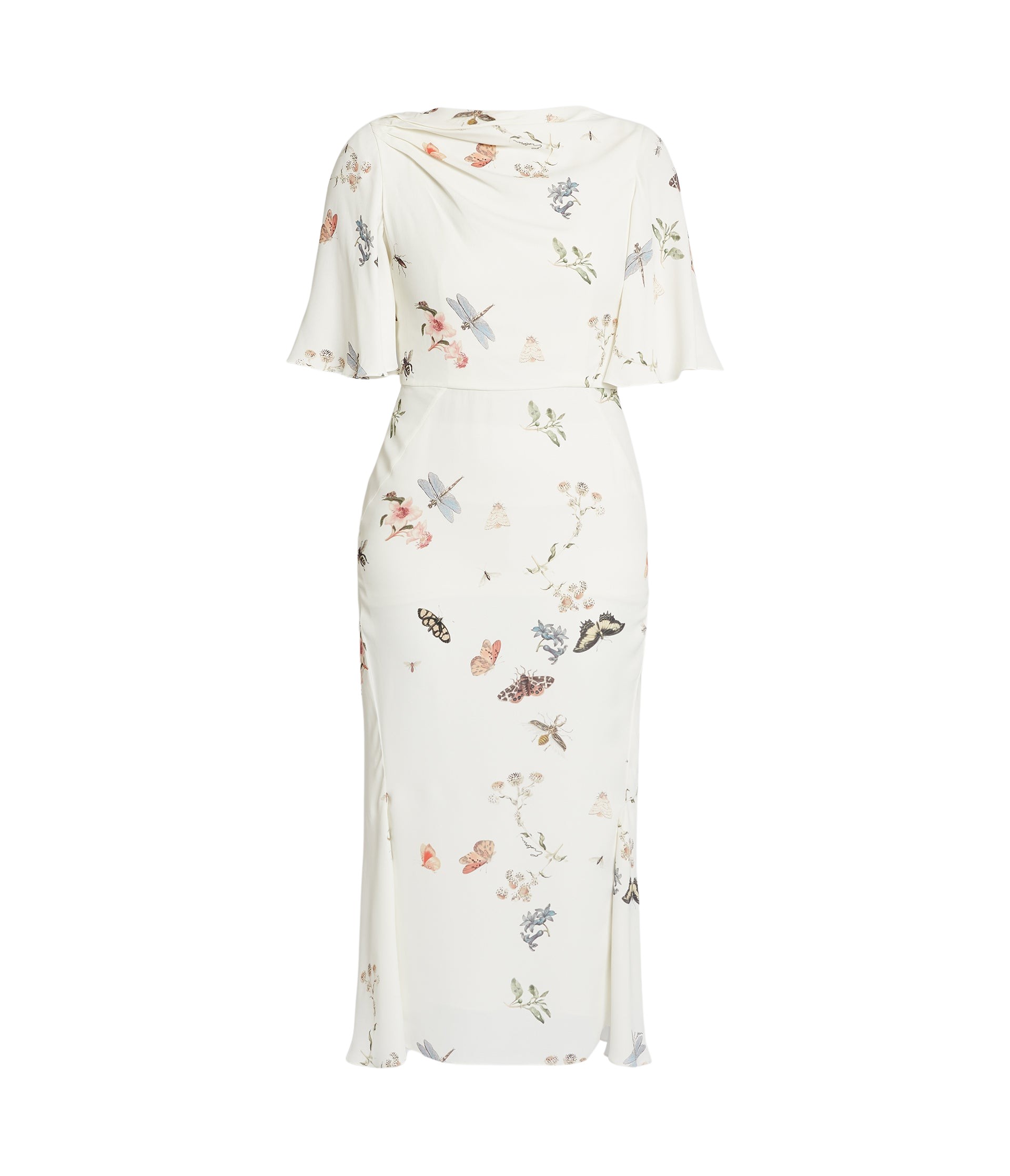 Erdem Printed Crepe Midi Dress - Dresses - British Romantic Luxury at Luxury Shoes 