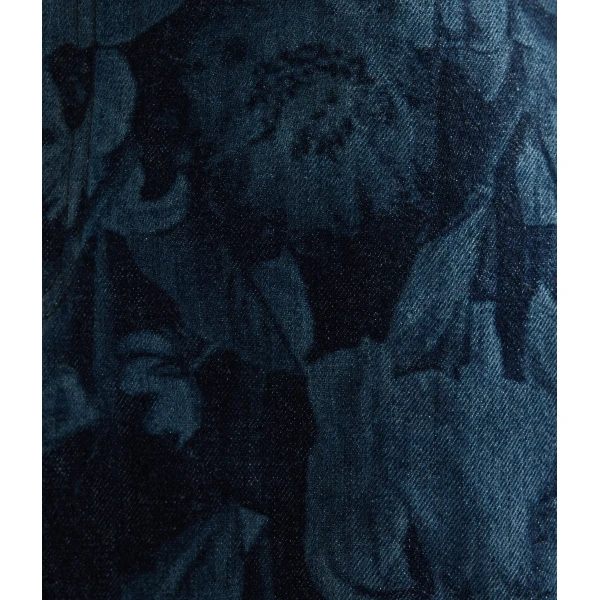 Erdem Printed Denim Flared Midi Skirt - Skirts - British Romantic Luxury at Luxury Shoes 