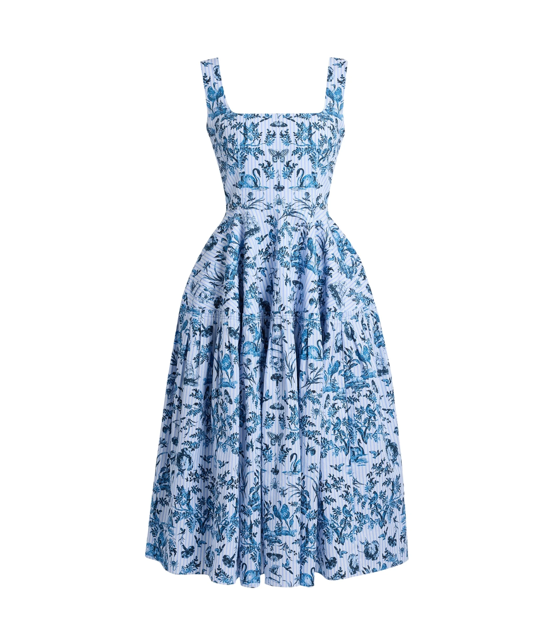 Erdem-Printed-Poplin-Sleeveless-Midi-Dress-coveti55567_nobg Erdem Printed Poplin Sleeveless Midi Dress - Dresses - British Romantic Luxury at Luxury Shoes
