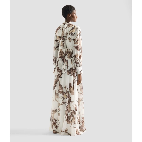 Erdem Printed Silk Voile Long Sleeve Gown - Dresses - British Romantic Luxury at Luxury Shoes 
