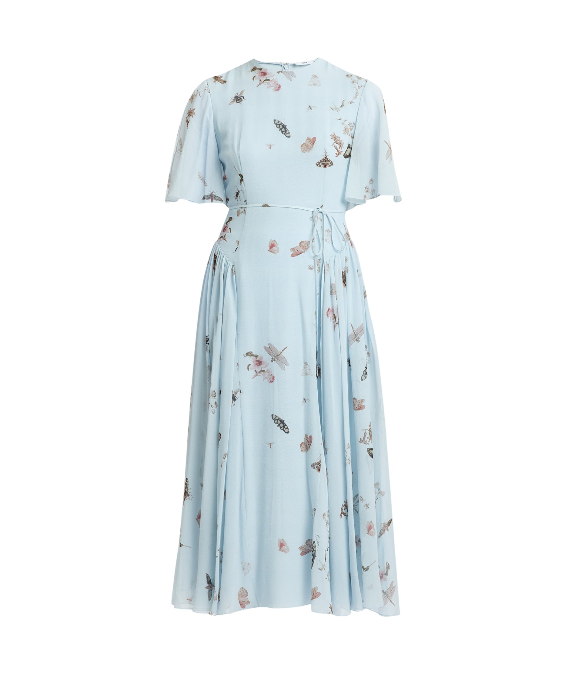 Erdem Printed Silk Voile Midi Dress - Dresses - British Romantic Luxury at Luxury Shoes 