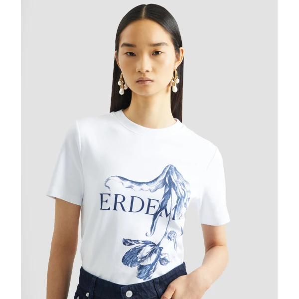 Erdem Printed T Shirt - Tops - British Romantic Luxury at Luxury Shoes 