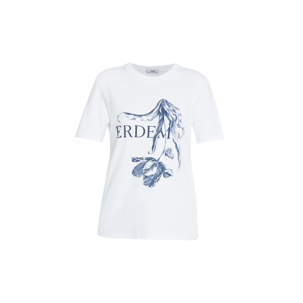 Erdem Printed T Shirt - Tops - British Romantic Luxury at Luxury Shoes 