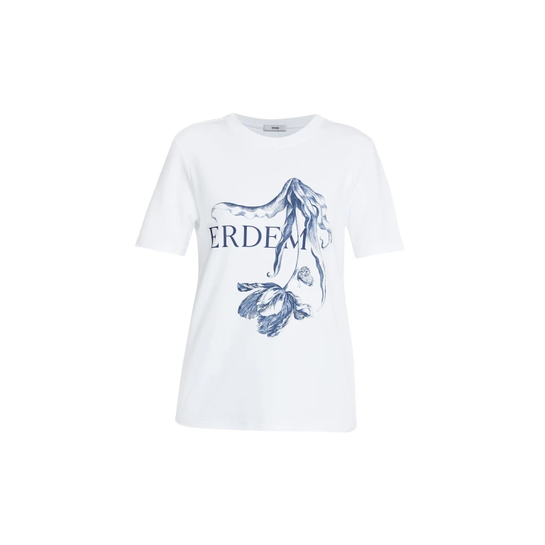 Erdem Printed T Shirt - Tops - British Romantic Luxury at Luxury Shoes 