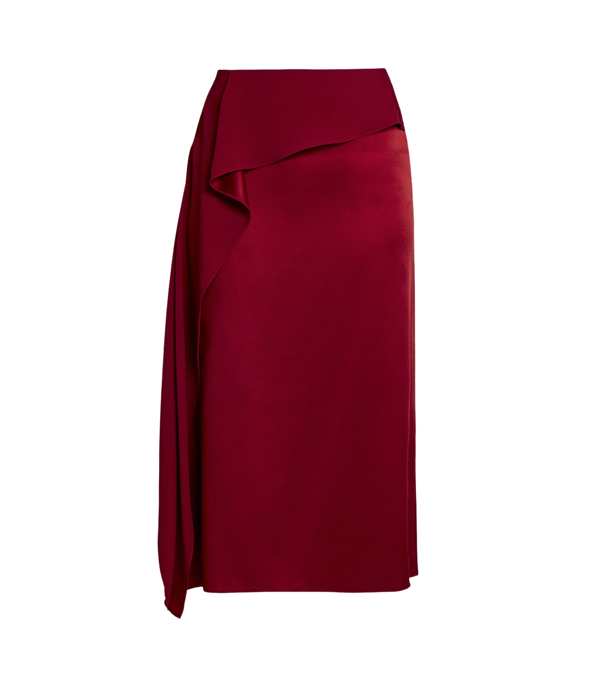 Erdem Satin Cady Draped Midi Skirt - Skirts - British Romantic Luxury at Luxury Shoes 