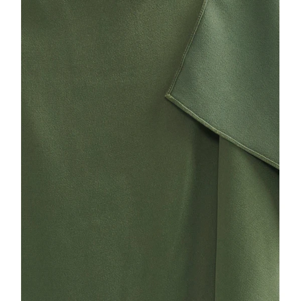Erdem Satin Cady Draped Midi Skirt - Skirts - British Romantic Luxury at Luxury Shoes 