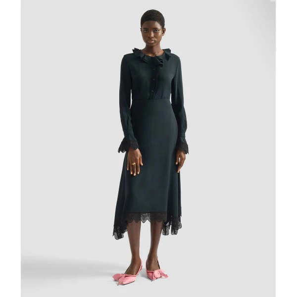 Erdem Satin Cady Long Sleeve Shirt - Tops - British Romantic Luxury at Luxury Shoes 