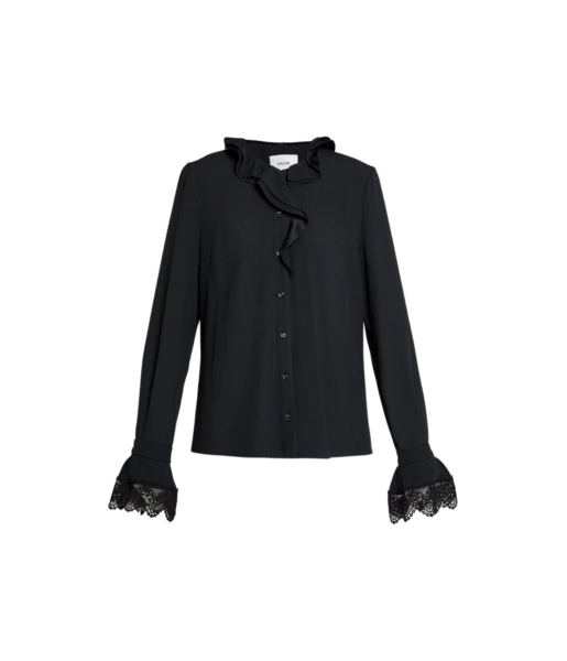 Erdem Satin Cady Long Sleeve Shirt - Tops - British Romantic Luxury at Luxury Shoes 