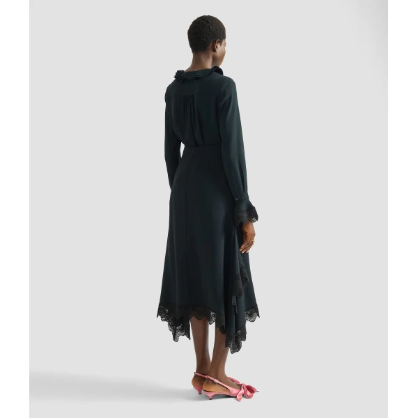 Erdem Satin Cady Long Sleeve Shirt - Tops - British Romantic Luxury at Luxury Shoes 