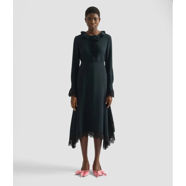 Erdem Satin Cady Long Sleeve Shirt - Tops - British Romantic Luxury at Luxury Shoes 