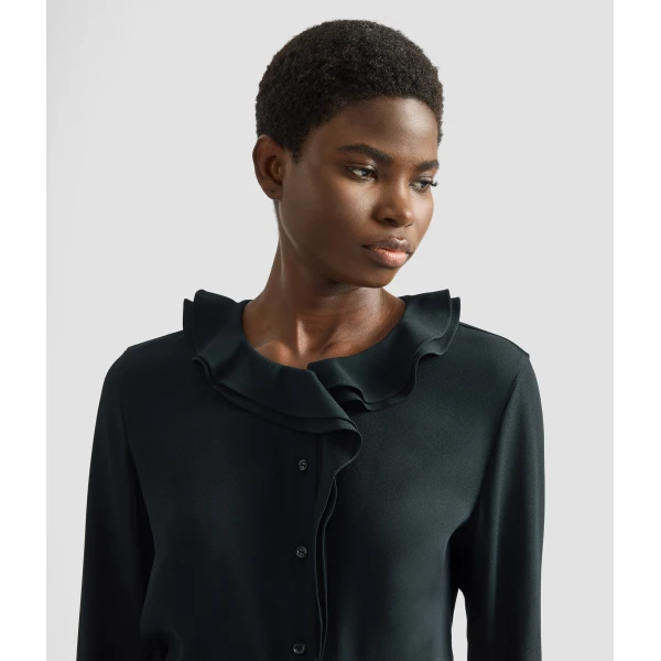 Erdem Satin Cady Long Sleeve Shirt - Tops - British Romantic Luxury at Luxury Shoes 