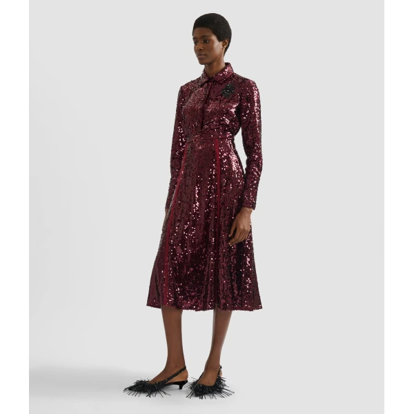 Erdem Sequin A Line Midi Skirt - Skirts - British Romantic Luxury at Luxury Shoes 