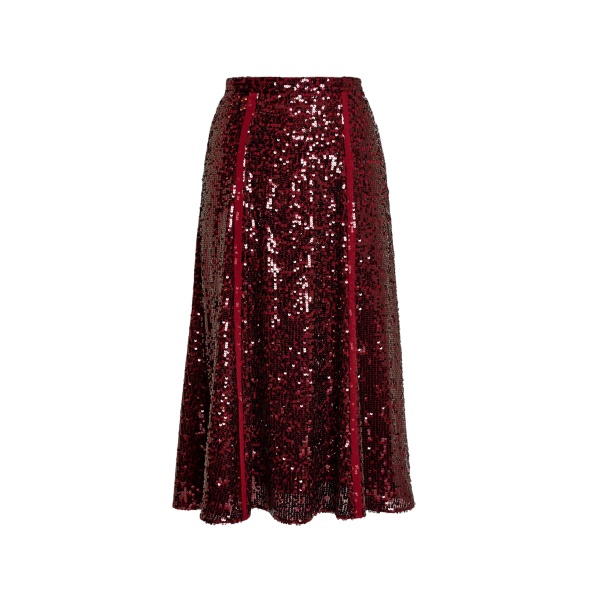 Erdem Sequin A Line Midi Skirt - Skirts - British Romantic Luxury at Luxury Shoes 
