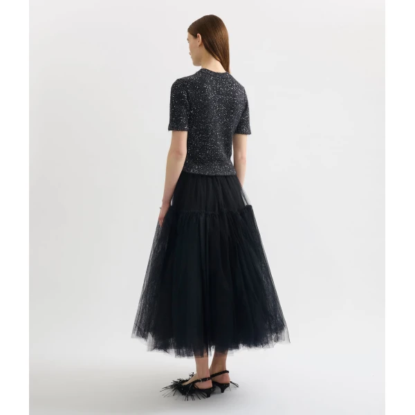 Erdem Sequin Short Sleeve Knit Top - Knitwear - British Romantic Luxury at Luxury Shoes 